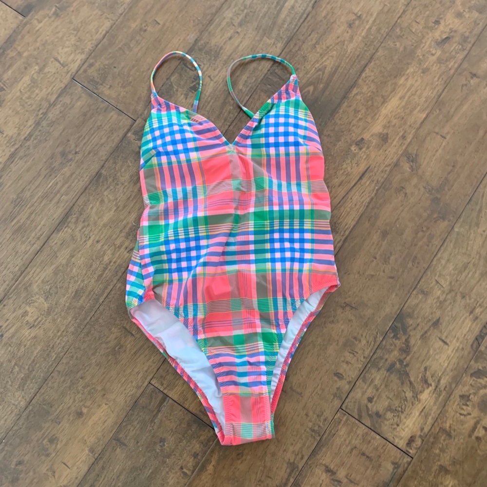 J Crew plaid one piece. New with tags.